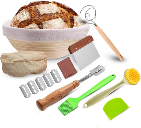 RFAQK Bread Proofing Baskets for Sourdough & Sourdough Kit, 9 inch Round