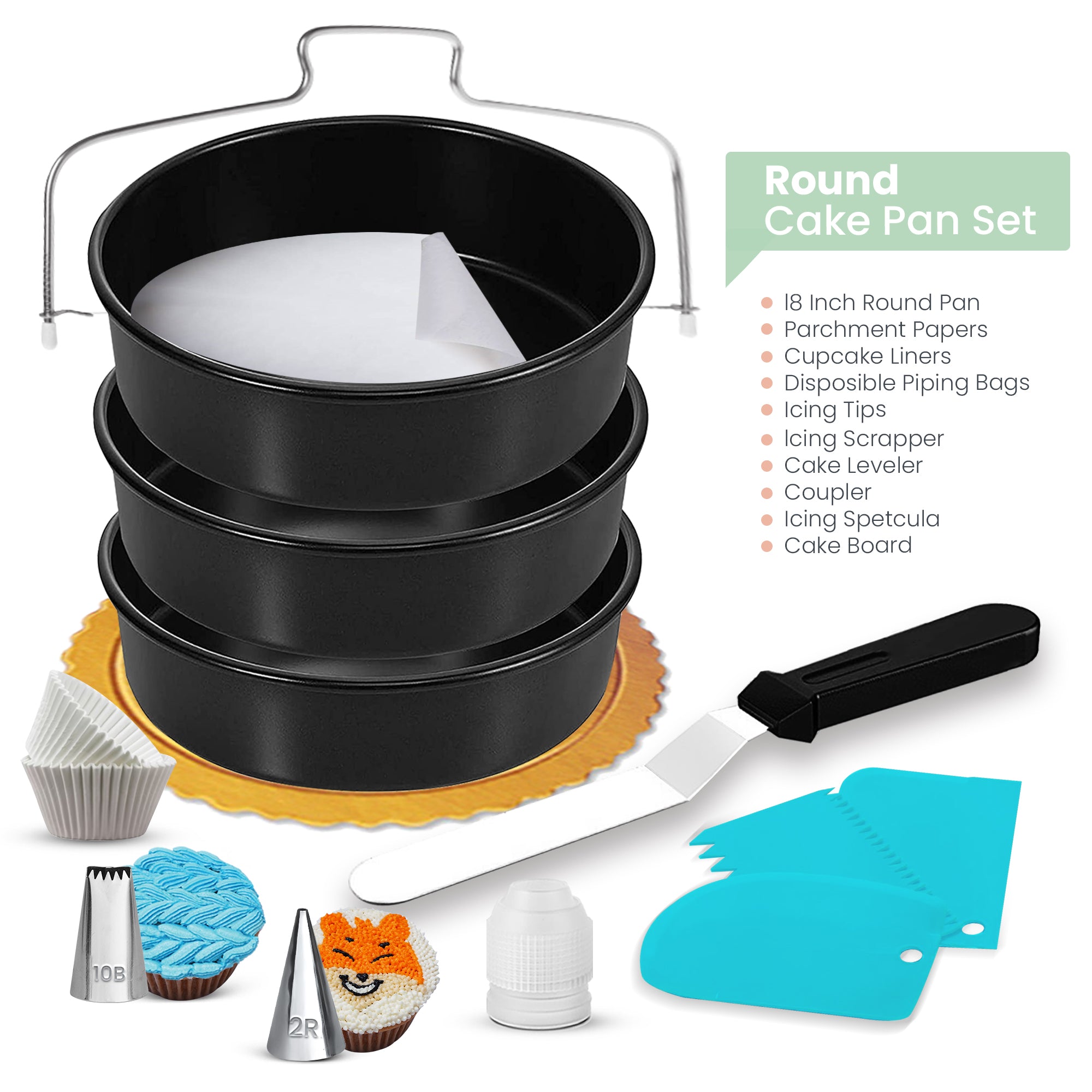 New 8 Piece Holiday Springform Pan Set Non Stick - Cake Pans & Molds, Facebook Marketplace