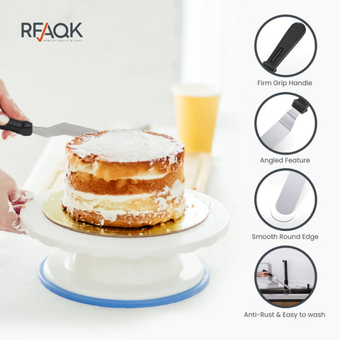3 Angled Spatulas - RFAQK baking icing tools