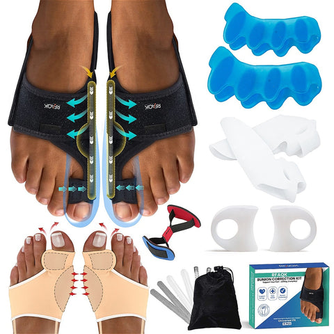 RFAQK 11pcs Bunion Corrector for Women & Men Big Toe - Bunion Relief Kit with Toe Separators  UPC Code: 198168881392