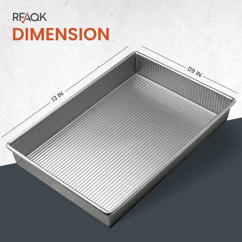 Rectangular Cake Pan, 9 x 13 inch, Nonstick & Quick Release Coating, Made in the USA from Aluminized Steel