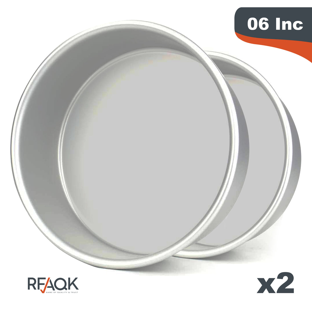 2 Aluminum Round 3d cake Pans (6 Inches) -RFAQk