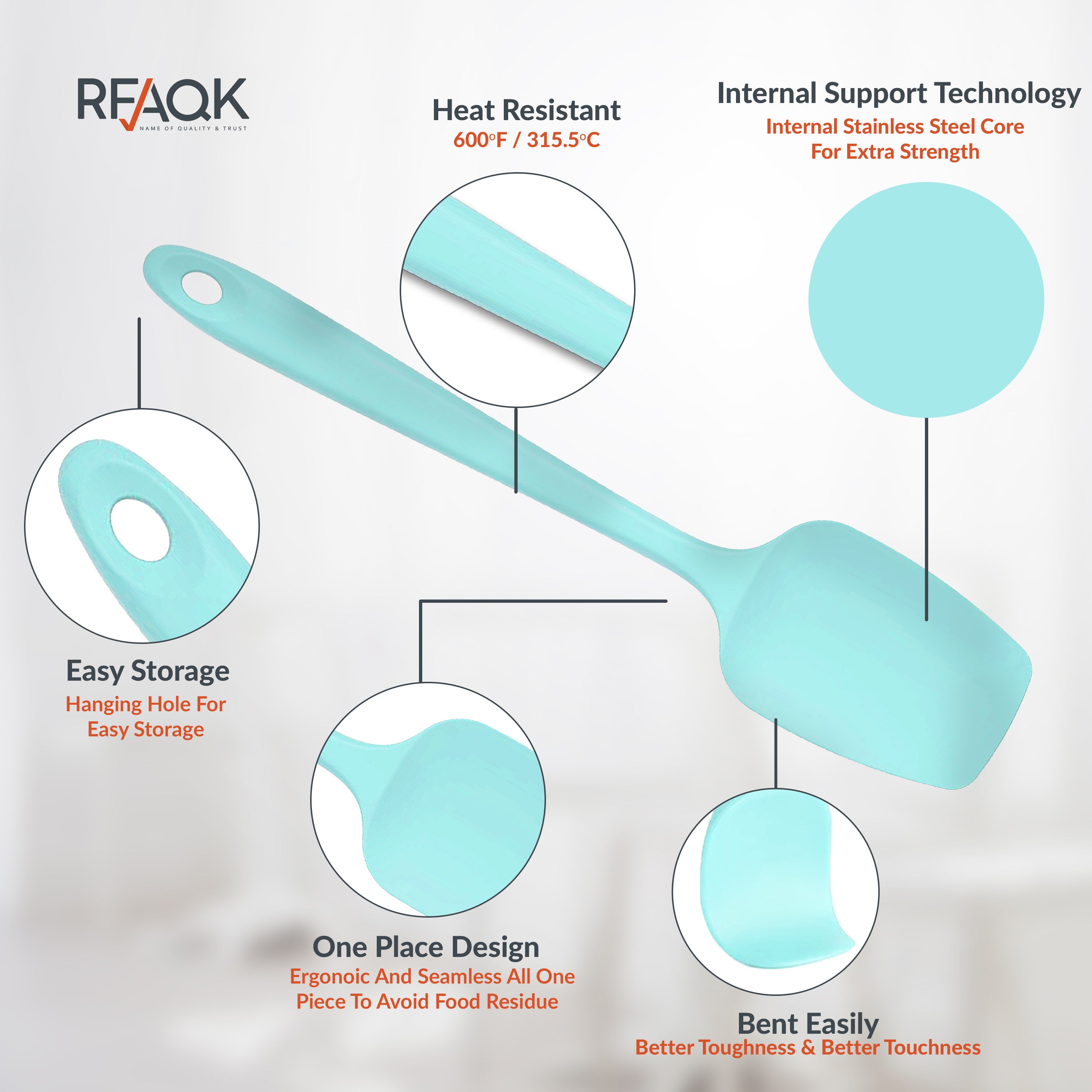 3 silicon spatula -  RFAQK Baking Accessories