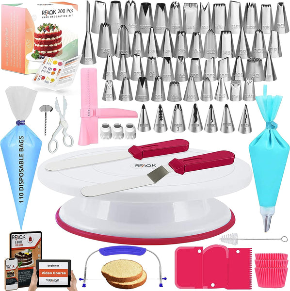 Piping Bag and Tips Cake Decorating Supplies Kit Baking Supplies Cupcake  Icing | eBay