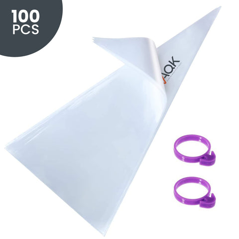100 pcs Disposable Bags 16 inches for icing a cake tips - RFAQK