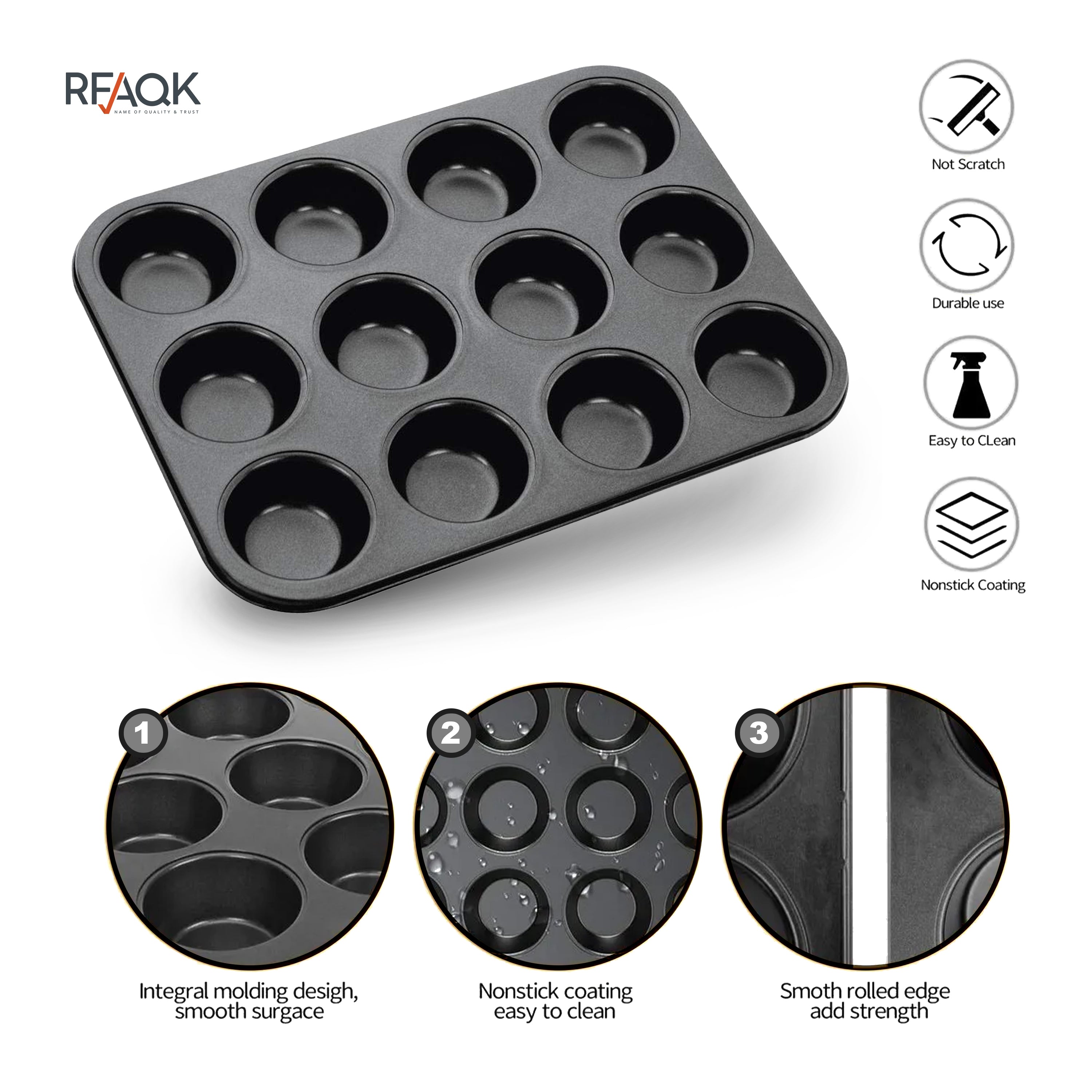 12 Slots Non-stick cupcake molder -RFAQK