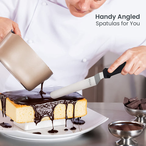 2 Angled Spatulas 1 Straight Spatula -RFAQk baking icing tools