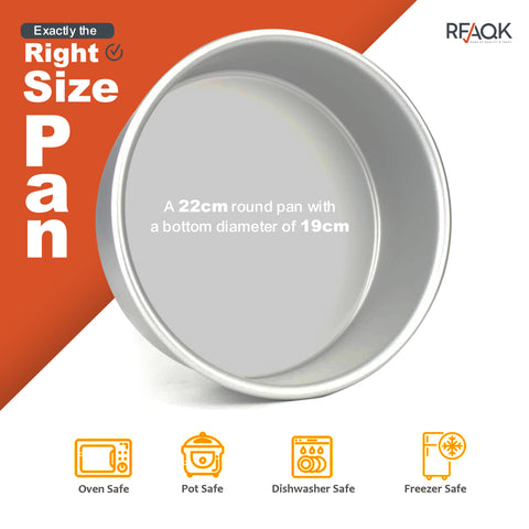 2 aluminium 8 inch round cake pan -RFAQK