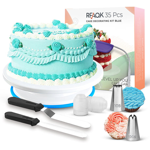 35PCs Blue Cake Decorating Kit -RFAQK