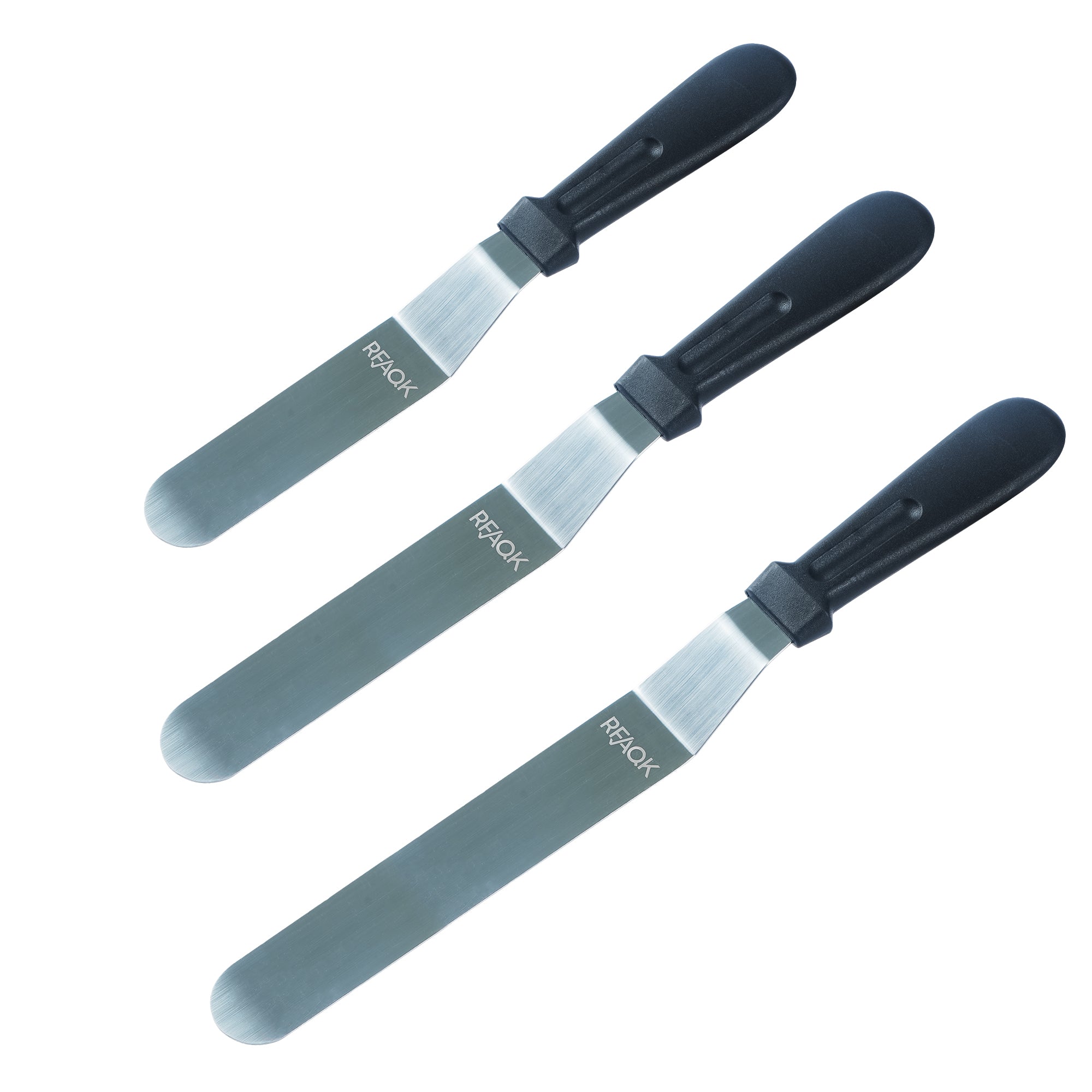 3 Angled Spatulas - RFAQK piping icing tools