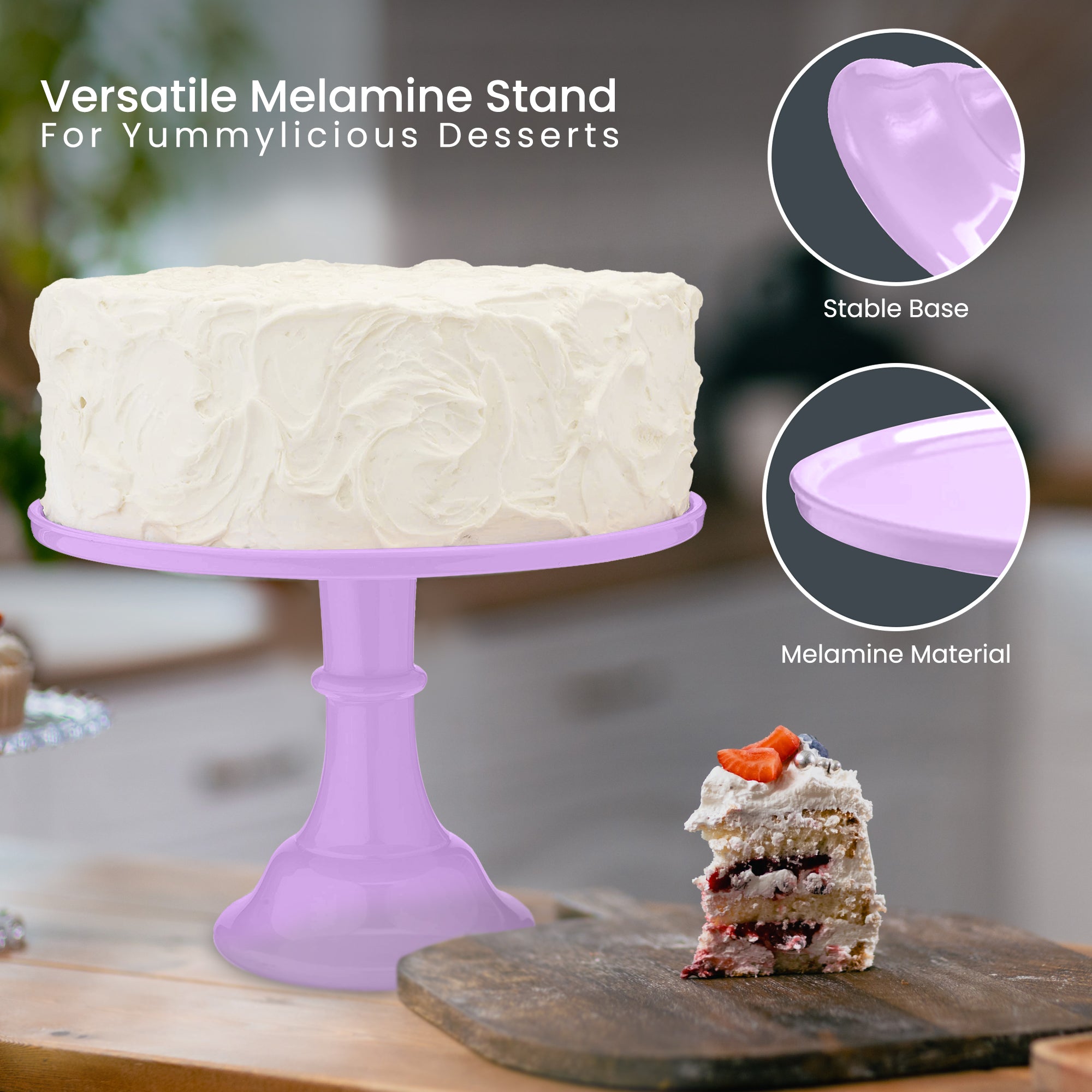  Melamin Cake Stands Purple (11 inches) -RFAQK