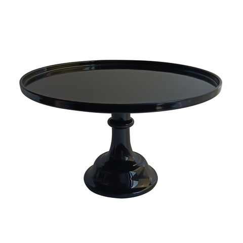 Melamine Cake Stand with lid Black (9 inches) -RFAQK