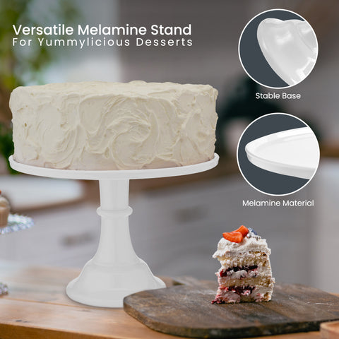Melamine Cake holder White (9 inches) -RFAQK