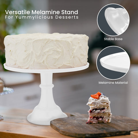 Melamine Cake stands set White  (11 inches) -RFAQK