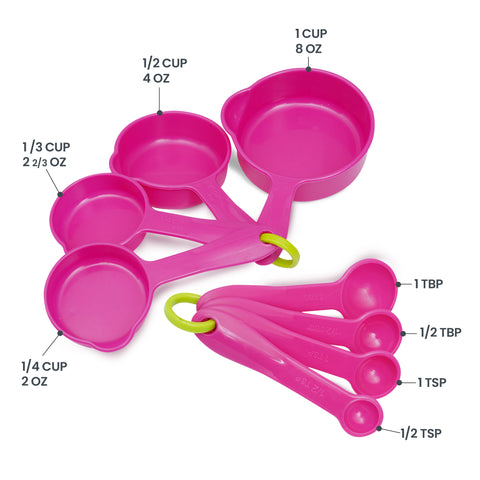 size of 8 measuring cups and spoons -RFAQK Cake Baking tools